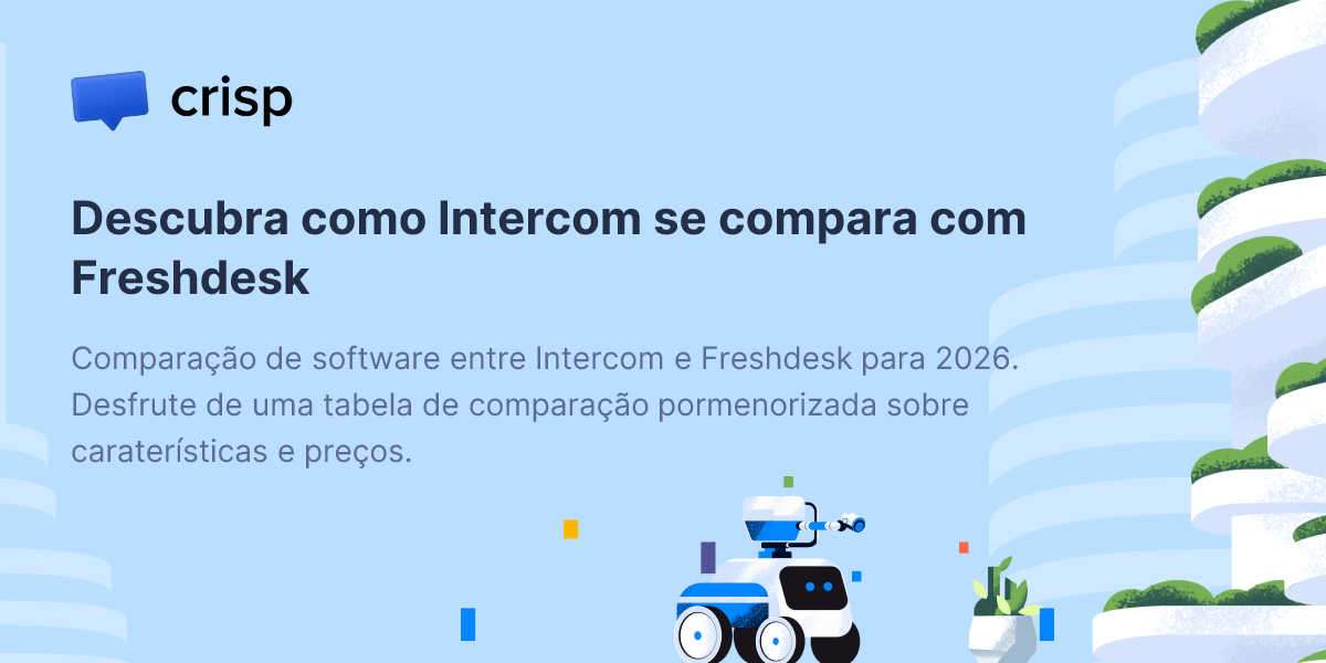 Descubra como Intercom se compara com Freshdesk - Crisp