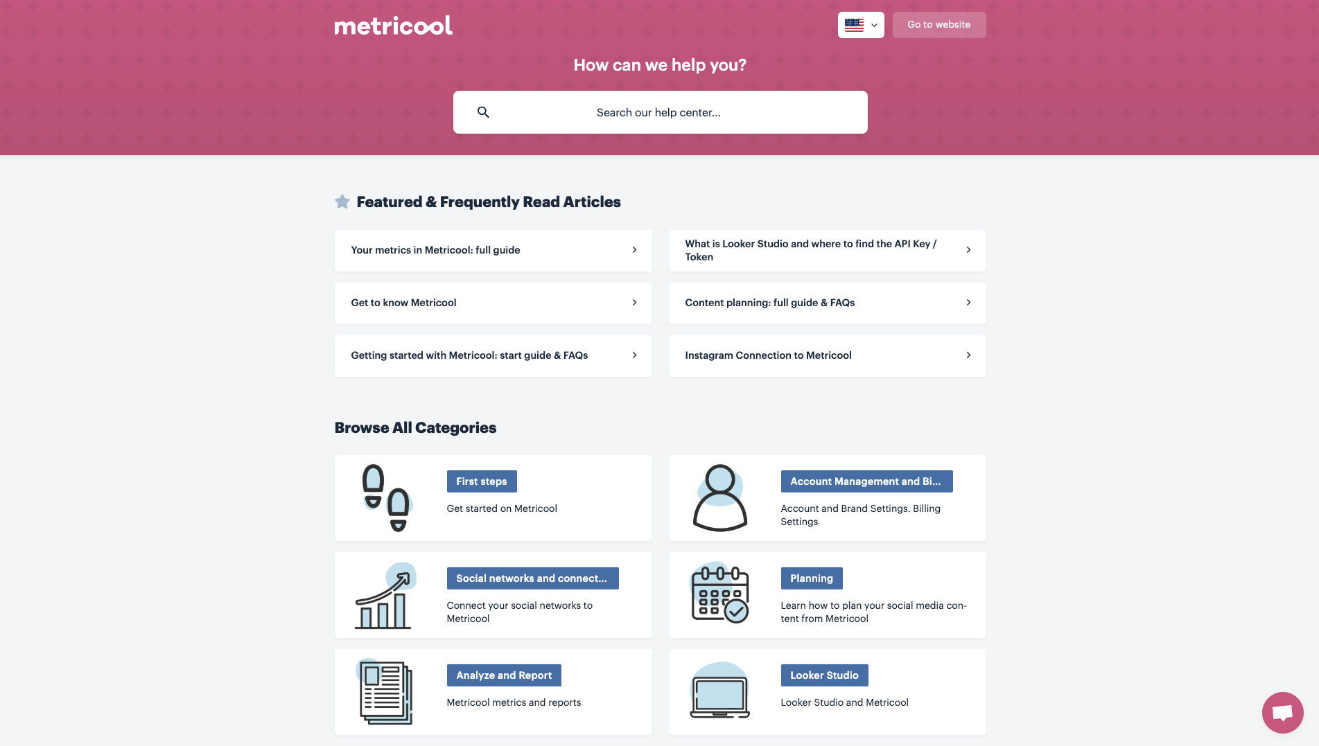 Metricoolejemplo de base de conocimientos