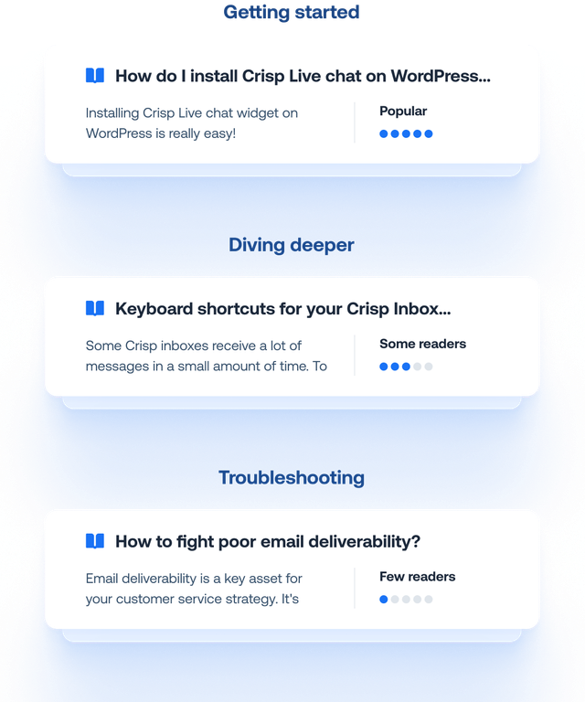 Internal knowledge base software to empower employee knowledge - Crisp