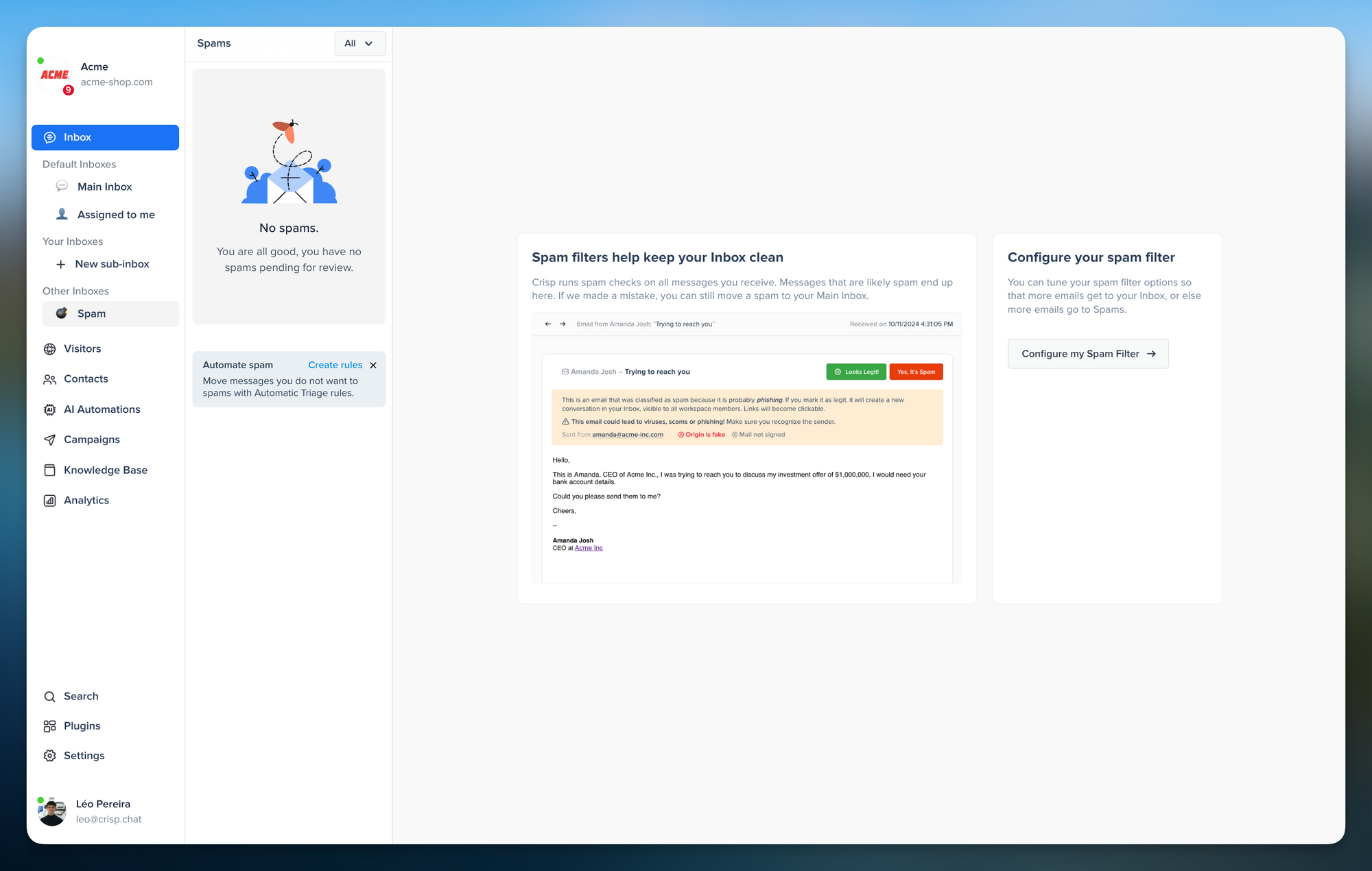 crisp-spam-filter-dedicated-inbox-email-security-1