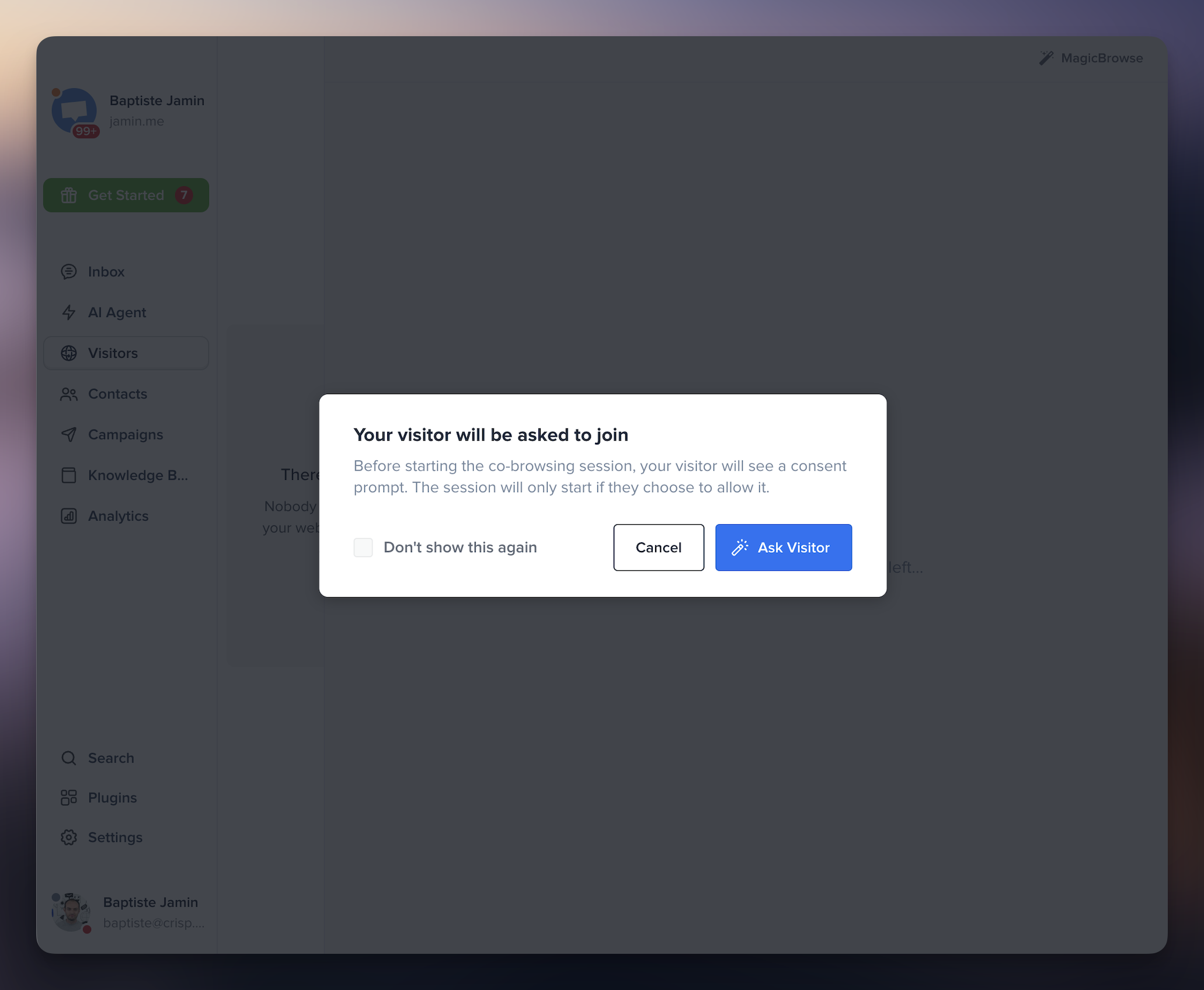 https://crisp.chat/static/blog/content/images/2026/05/magicbrowse-v2-cobrowsing-visitor-consent.png