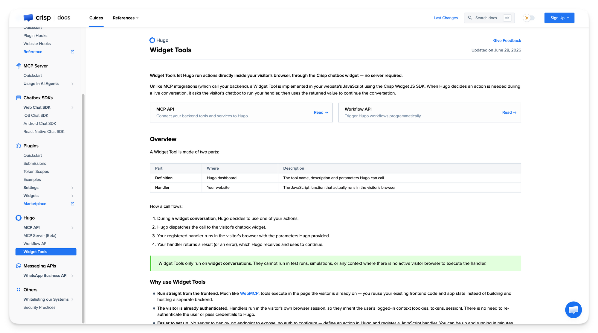 https://crisp.chat/static/blog/content/images/2026/07/hugo-widget-tools-documentation-frontend-actions.png