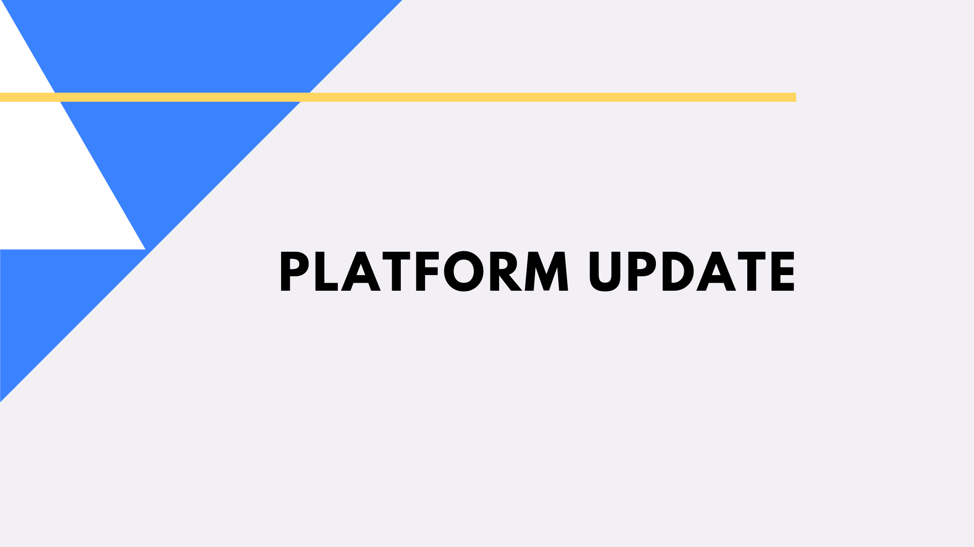 Product Update - November 2019